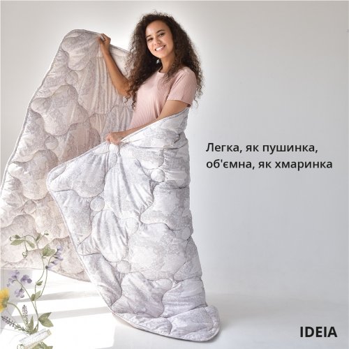 Всесезонное одеяло евро двуспальное Ideia Afrodita 200х220 см Белый 8-33731