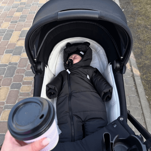 Демисезонный комбинезон для новорожденных ДоРечі Эклер 0 - 9 мес Черный 2065