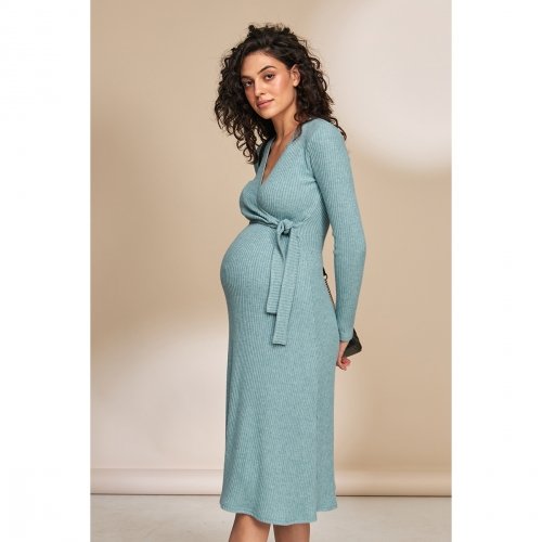 Платье для беременных и кормящих Юла Мама Pamela Светло-зеленый DR-33.031