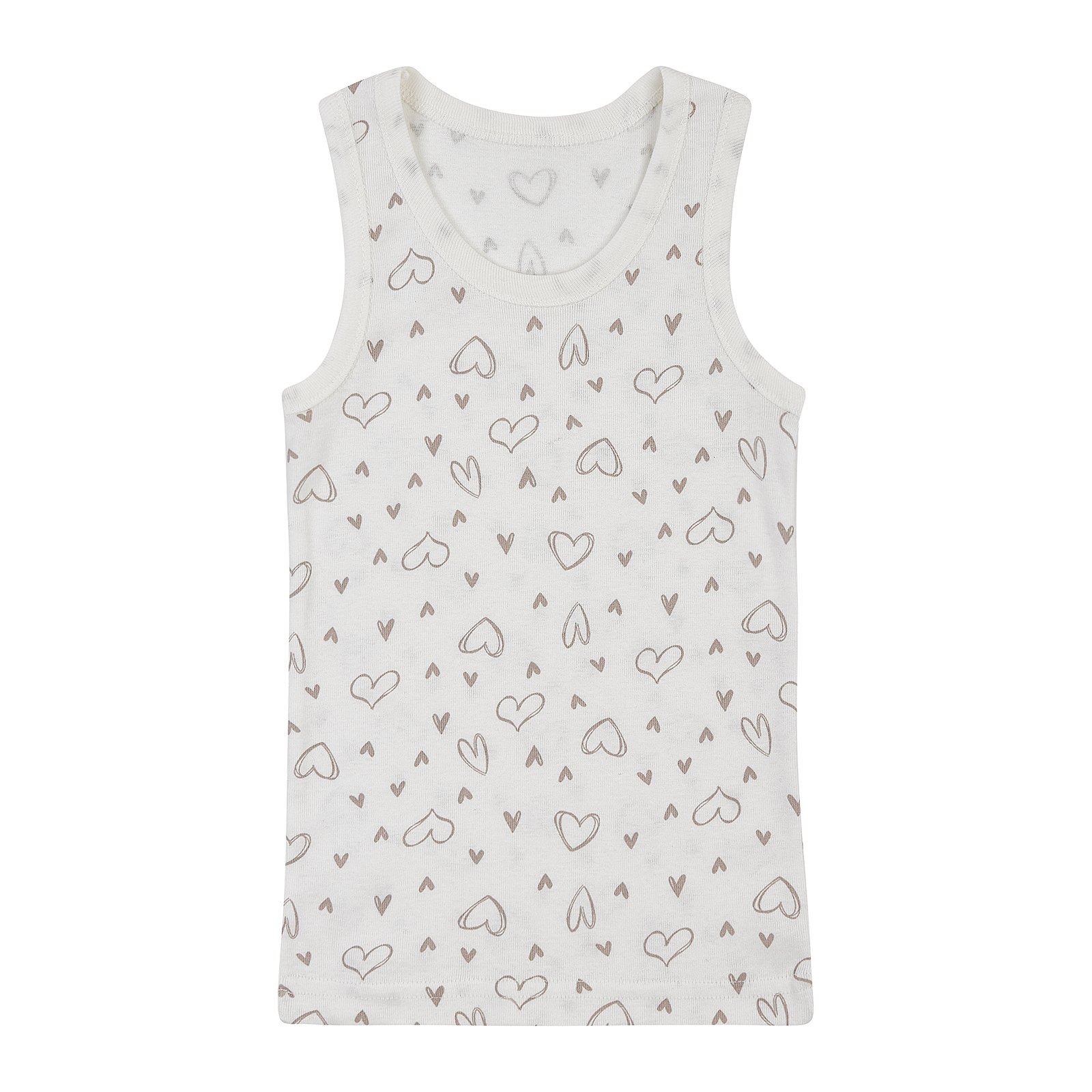 Майка детская для девочки ЛяЛя 7 - 10 лет Рибана Молочный 4БК108_2-054