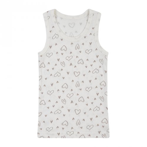 Майка детская для девочки ЛяЛя 7 - 10 лет Рибана Молочный 4БК108_2-054