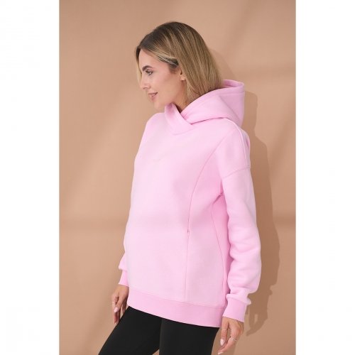 Худи для беременных и кормящих с начесом Юла Мама Angel Розовый SW-45.022