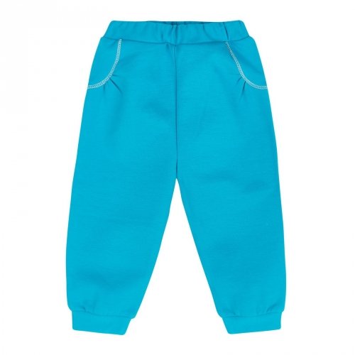Штаны детские ЛяЛя 6 - 9 мес Футер Бирюзовый 10Т09_6-34