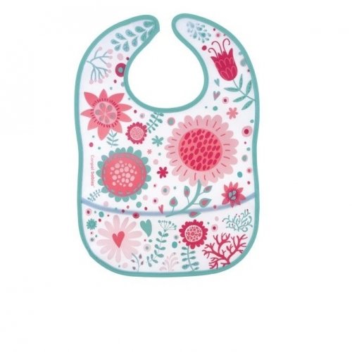 Слюнявчик пластиковый с карманчиком Canpol babies Wild Nature Розовый 9/234