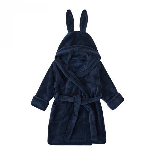 Махровый халат для детей ЛяЛя 1,5 - 5 лет Велсофт Темно-синий 16МХ101_5-33