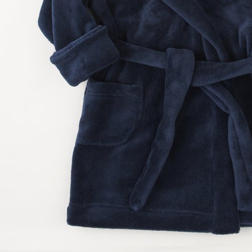 Махровый халат для детей ЛяЛя 1,5 - 5 лет Велсофт Темно-синий 16МХ101_5-33