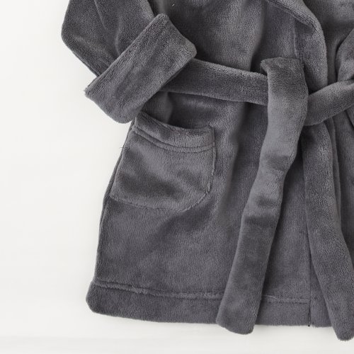 Махровый халат для детей ЛяЛя 5 - 17 лет Велсофт Графитовый 16МХ102_5-55