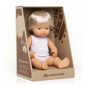 Кукла анатомическая Miniland Educational Мальчик европеец в белье 38 см  31151