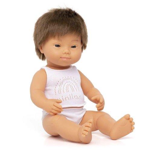 Кукла анатомическая Miniland Educational Мальчик с синдромом Дауна в белье 38 см 31170