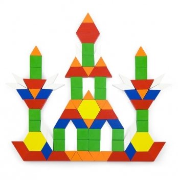 Деревянный конструктор Viga Toys Цветная мозаика 250 элементов 50065