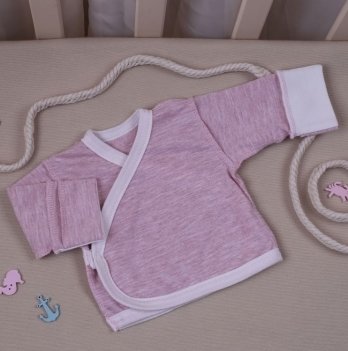 Распашонка BetiS Меланж для недоношенных и маловесных малышей Футер Розовый 27688168