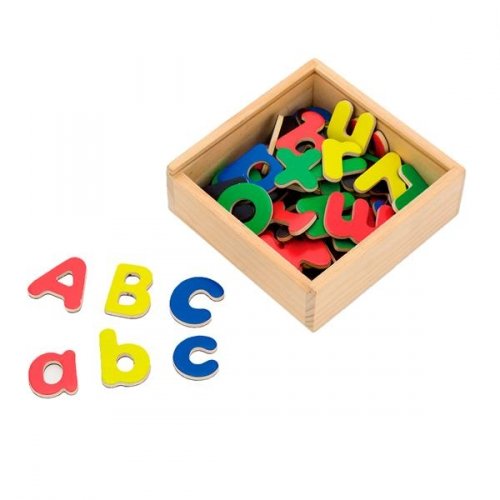 Магниты для детей Viga Toys Английский алфавит заглавные и строчные буквы 52 шт 50324