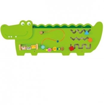 Настенная игрушка бизиборд Viga Toys Крокодил 50469