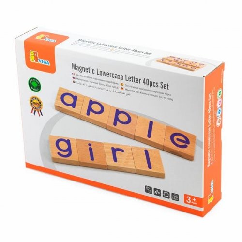 Магниты для детей Viga Toys Английский алфавит строчные буквы 40 шт 50590
