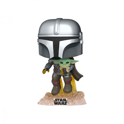 Игровая фигурка Funko POP! Mandalorian Мандалорец, летящий с малышом 50959