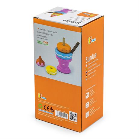 Игровой набор Viga Toys Деревянная пирамидка-мороженое 51321