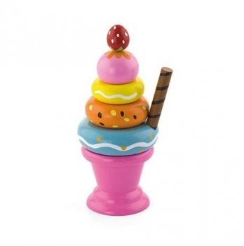 Игровой набор Viga Toys Мороженное с фруктами Клубничка