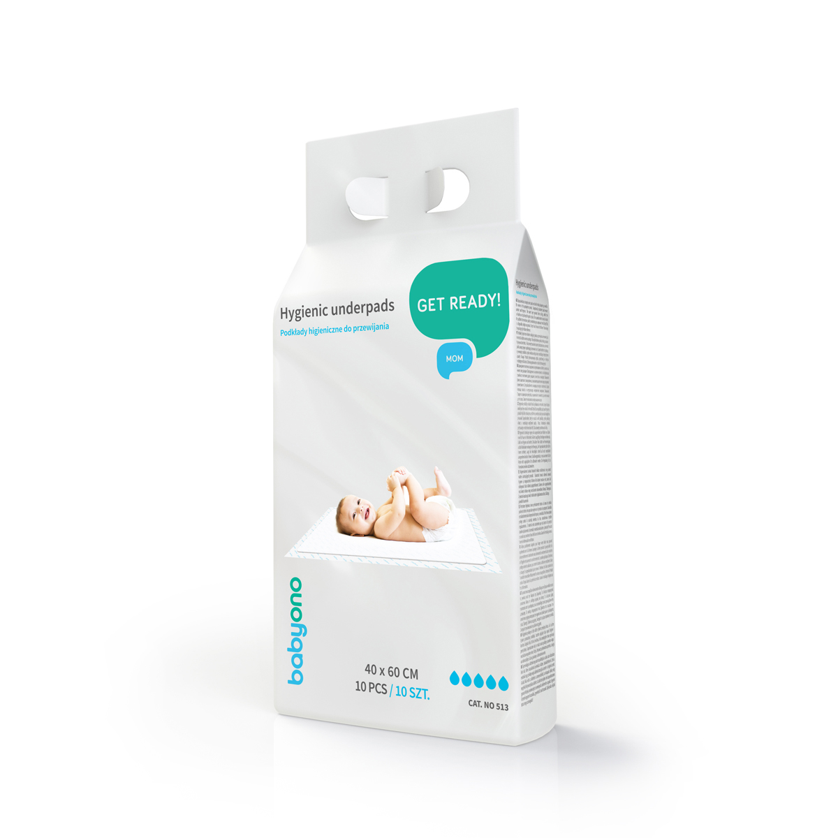 Пеленки одноразовые BabyOno 60х40 10 шт 513