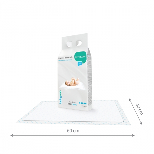 Пеленки одноразовые BabyOno 60х40 10 шт 513