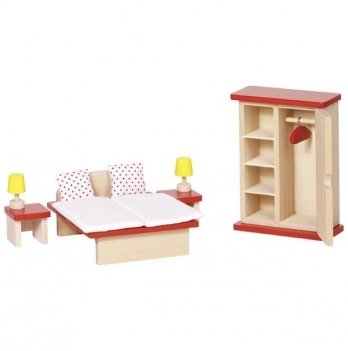 Мебель для кукольного домика goki Спальня 51715G