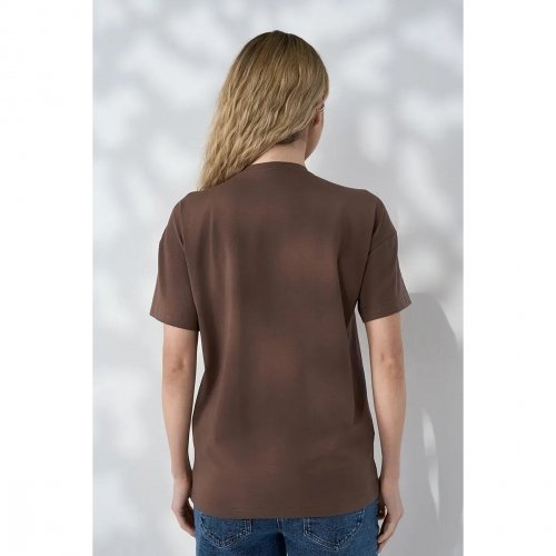 Футболка для беременных и кормящих Юла Мама Goldie Коричневый NR-26.091