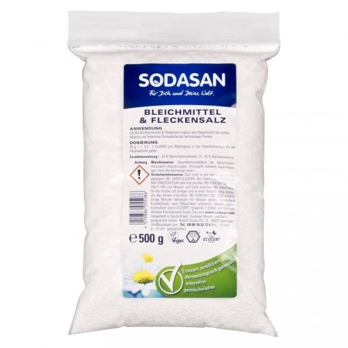 Органический кислородный пятновыводитель Sodasan, запаска, 5508, 0,5 кг