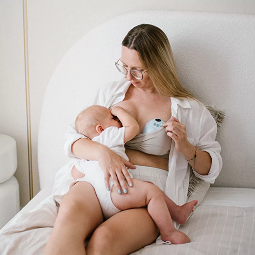 Молокоотсос электрический беспроводной лактатор-ракушка BabyOno Свободные руки 1001