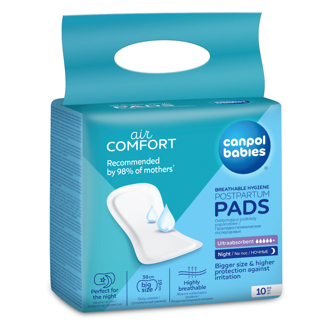 Прокладки послеродовые дышащие ночные Canpol babies 10 шт Белый 78/001