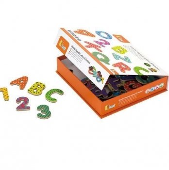 Набор магнитных букв и цифр Viga Toys Буквы и цифры 59429