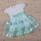 Платье детское с коротким рукавом Бетис Маленькая леди 9 мес - 3 года  Бирюзовый 27072131