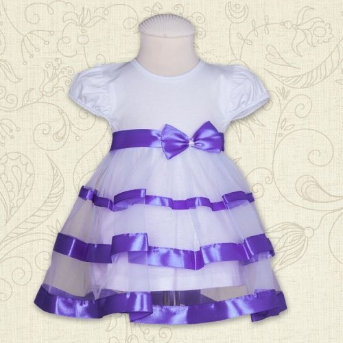 Платье детское с коротким рукавом Бетис Маленькая леди 0-6 мес Фиолетовый 27072152