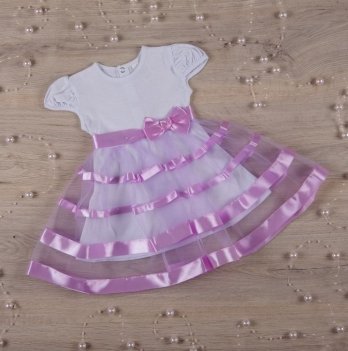 Платье детское с коротким рукавом Бетис Маленькая леди 9 мес - 3 года  Лиловый 27072161