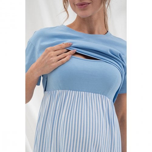 Платье для беременных и кормящих Юла Мама Marine Голубой DR-25.101
