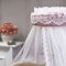 Детское постельное белье с балдахином и бортики в кроватку Маленькая Соня De Lux пыльная роза Розовый 0131205