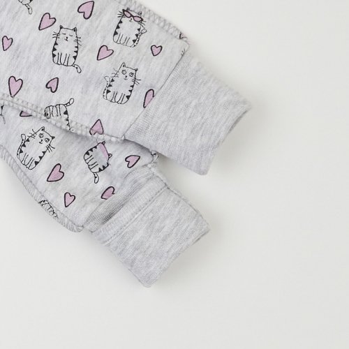 Набор одежды для новорожденных ЛяЛя 0 - 1 мес Футер Серый меланж/Розовый К5ФТ018_6-177