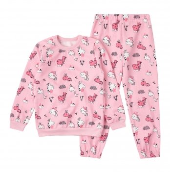 Пижама детская ЛяЛя 1 - 2 лет Футер Розовый К3ФТ152_6-591