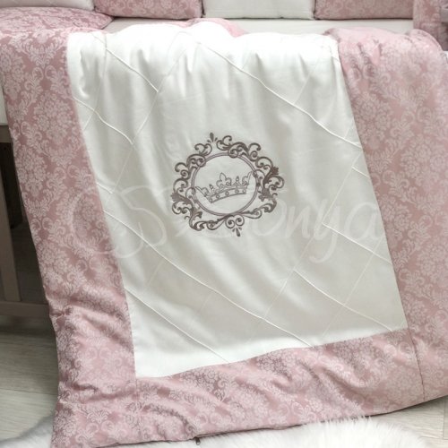 Детское постельное белье и бортики в кроватку Маленькая Соня Elegance Пыльная роза Розовый 0245205