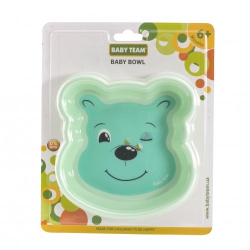 Детская тарелка глубокая Baby Team Любимые зверушки Зеленый 6011