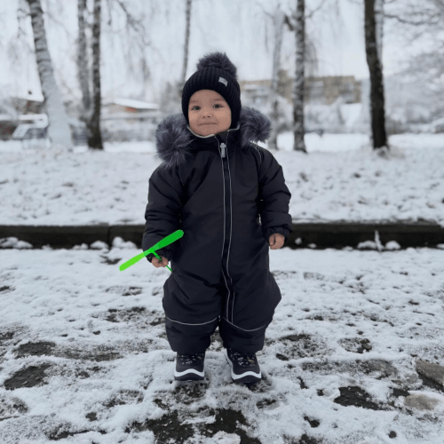 Шапка детская зимняя ДоРечі с помпоном Черный 9 мес - 5 лет 2066