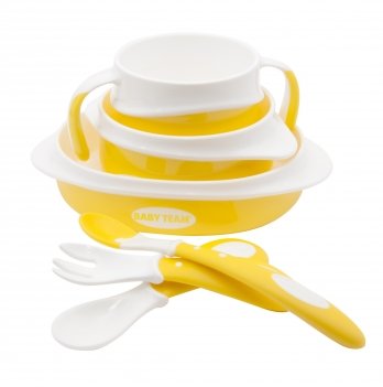 Детский набор посуды Baby Team Superior Желтый 6090