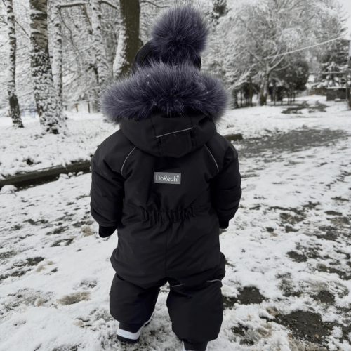 Зимний комбинезон детский с опушкой ДоРечі Apollo 6 - 24 мес Черный 2076O