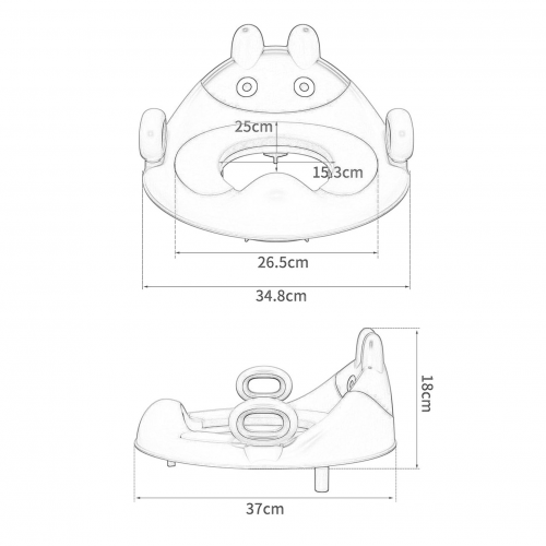 Детская накладка на унитаз Babyhood Зайчик Голубой/Синий BH-134B
