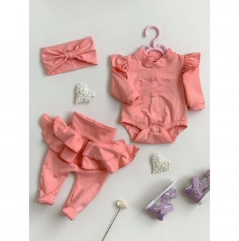 Набор одежды для новорожденных My Little Fish Кокетка 0-18 мес Коралловый 099-6