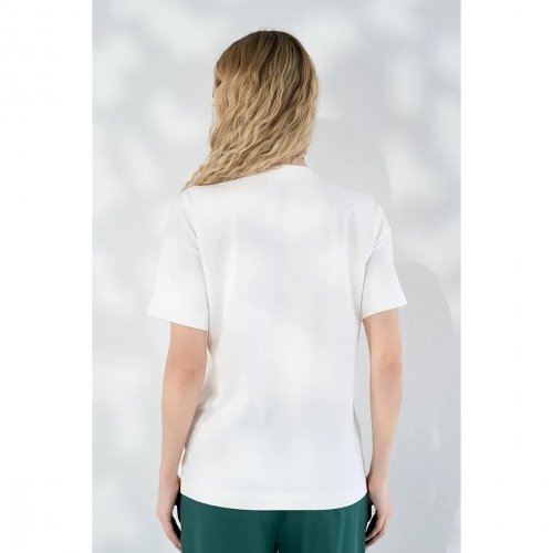 Футболка для беременных и кормящих Юла Мама Dolce Молочный NR-26.081