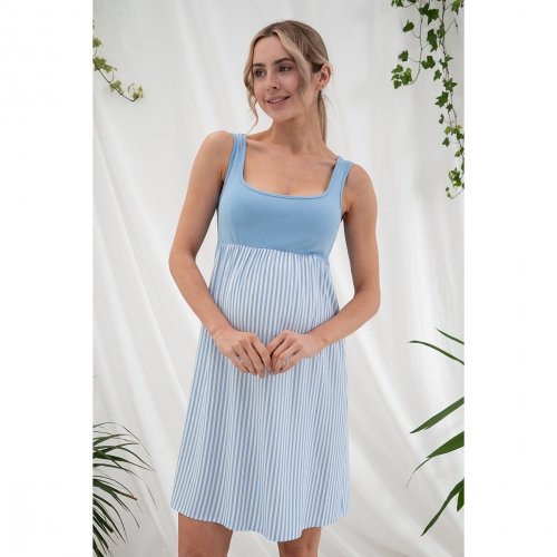 Платье для беременных и кормящих Юла Мама Marine Голубой DR-25.101