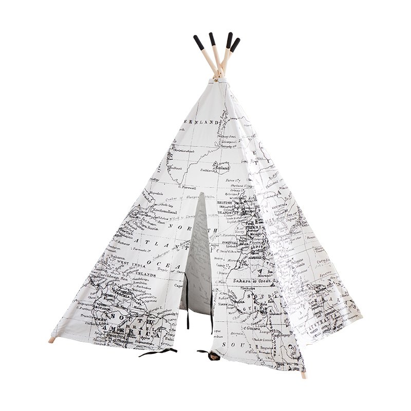 Детская палатка вигвам Babyhood Карта мира 110х162 см AS-304