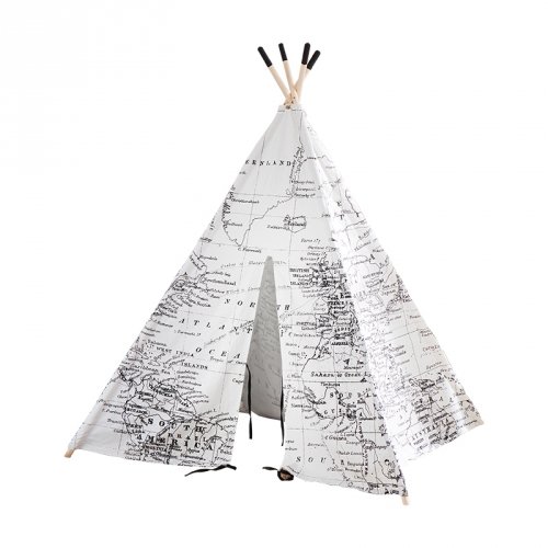 Детская палатка вигвам Babyhood Карта мира 110х162 см AS-304