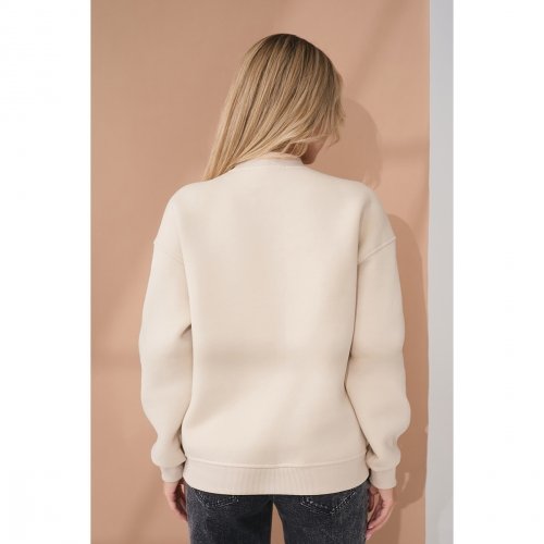 Свитшот для беременных и кормящих с начесом Юла Мама Kloya Бежевый SW-45.011