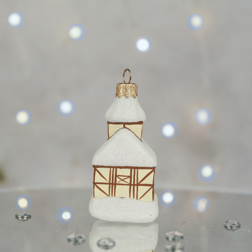 Елочная игрушка Santa Shop Зимовий палац Белый 8 см 4820001180152