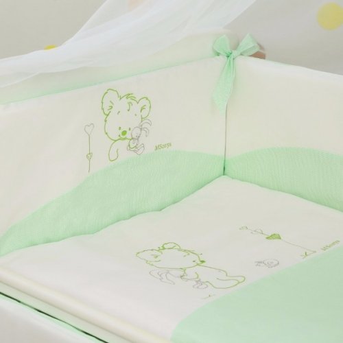 Детское постельное белье и бортики в кроватку Маленькая Соня Tutti Салатовый 011512